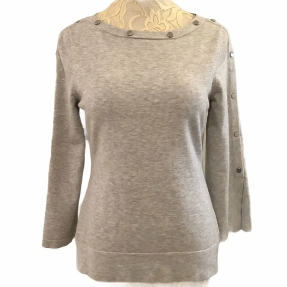 Karen Millen Tops - Karen Millen Grey Open Cuff Sweatshirt